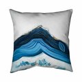 Fondo 20 x 20 in. Blue Geode Profile-Double Sided Print Indoor Pillow FO2773700